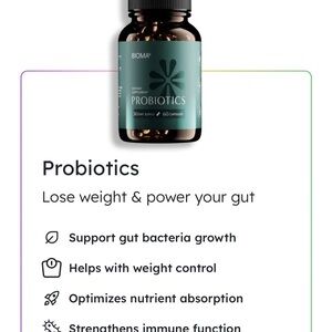 Probiotics Supplement - Black and Green